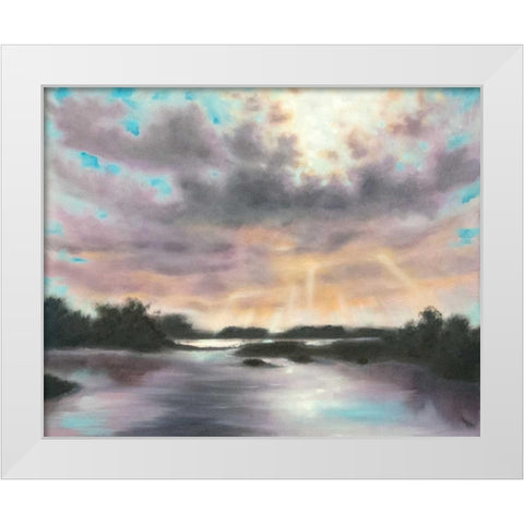 Dreams Dawning White Modern Wood Framed Art Print by Quin, Marabeth