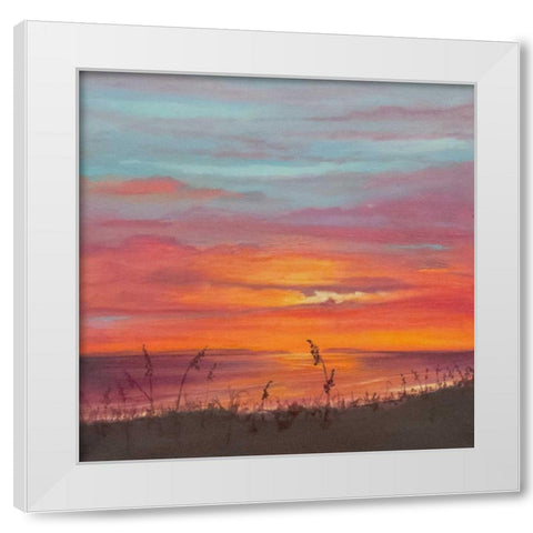 Niihau Aglow White Modern Wood Framed Art Print by Quin, Marabeth