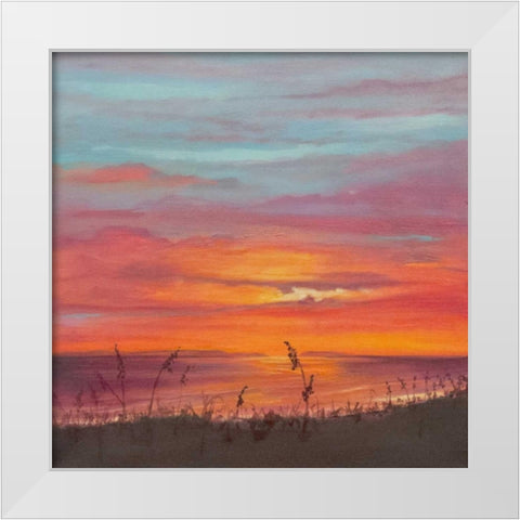 Niihau Aglow White Modern Wood Framed Art Print by Quin, Marabeth