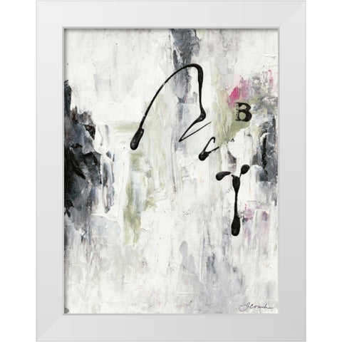 Magic Energy II White Modern Wood Framed Art Print by Combs, Joyce