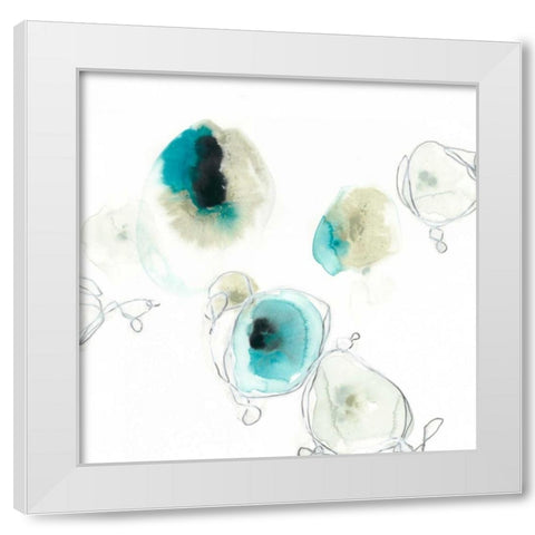 Microcosm II White Modern Wood Framed Art Print by Vess, June Erica
