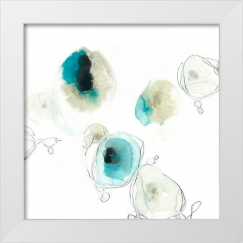 Microcosm II White Modern Wood Framed Art Print by Vess, June Erica