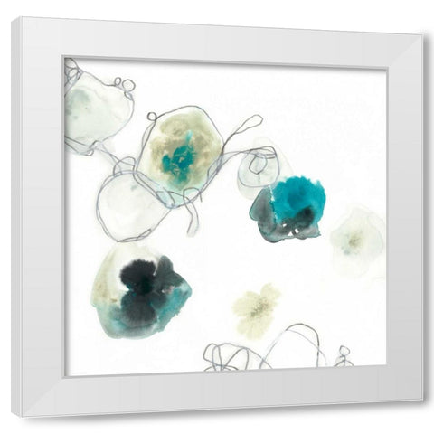 Microcosm IV White Modern Wood Framed Art Print by Vess, June Erica