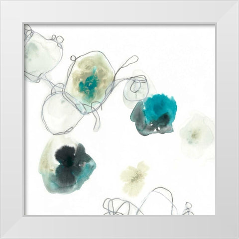 Microcosm IV White Modern Wood Framed Art Print by Vess, June Erica
