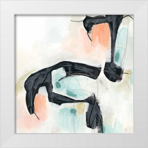 Pastel Horizon II White Modern Wood Framed Art Print by Vess, June Erica