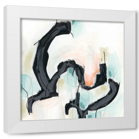 Pastel Horizon III White Modern Wood Framed Art Print by Vess, June Erica