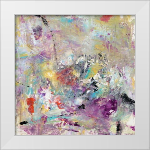 Jostle I White Modern Wood Framed Art Print by OToole, Tim