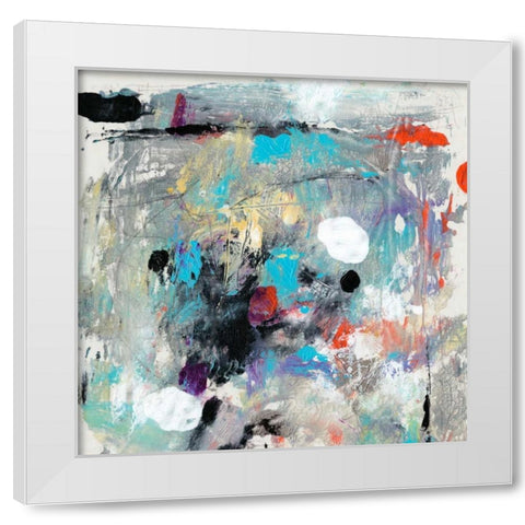 Jostle IV White Modern Wood Framed Art Print by OToole, Tim