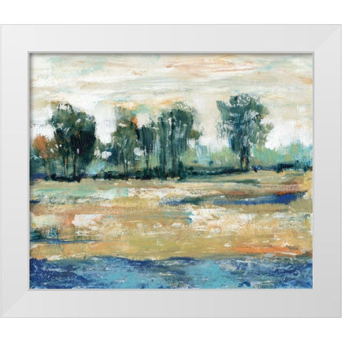 Blue Shade I White Modern Wood Framed Art Print by OToole, Tim