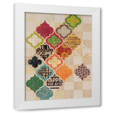 Moroccan Mod II White Modern Wood Framed Art Print by Perkins, Greg
