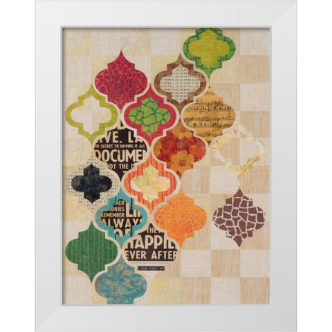 Moroccan Mod II White Modern Wood Framed Art Print by Perkins, Greg