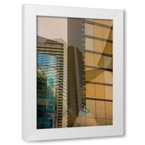 Double Take II White Modern Wood Framed Art Print by Perkins, Greg