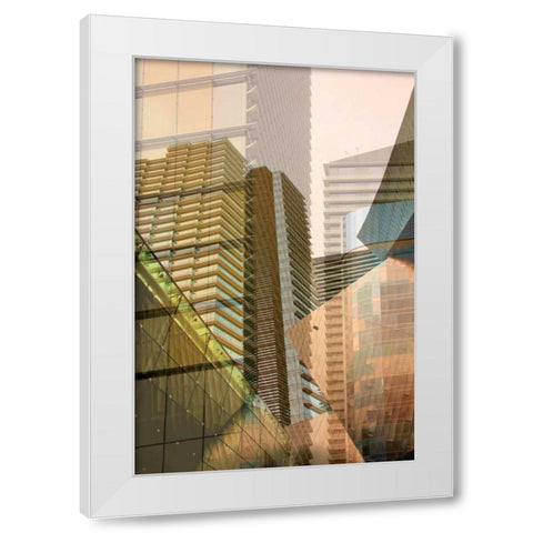 Double Take III White Modern Wood Framed Art Print by Perkins, Greg