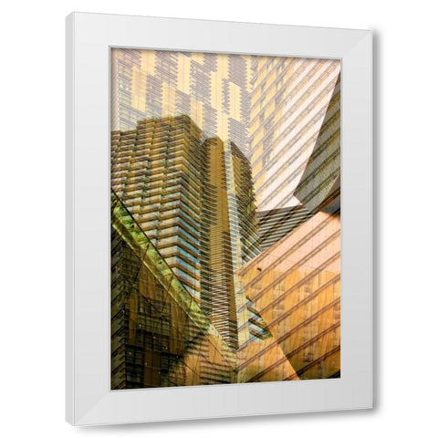 Double Take V White Modern Wood Framed Art Print by Perkins, Greg