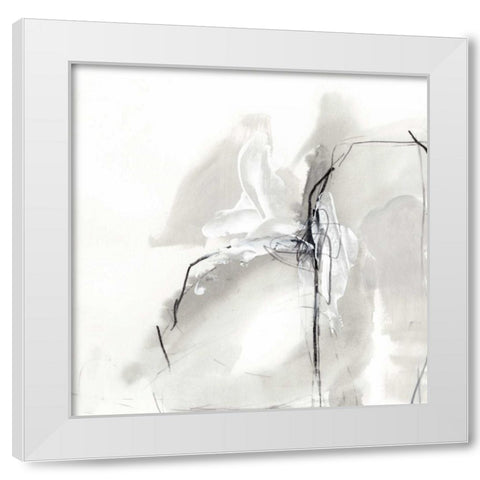 Monochrome Gestures I White Modern Wood Framed Art Print by Vess, June Erica