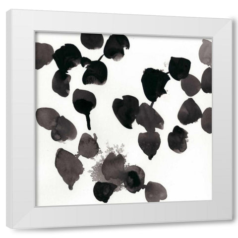 Monochrome Gestures II White Modern Wood Framed Art Print by Vess, June Erica