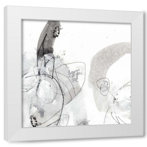 Monochrome Gestures III White Modern Wood Framed Art Print by Vess, June Erica