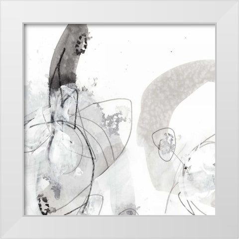 Monochrome Gestures III White Modern Wood Framed Art Print by Vess, June Erica