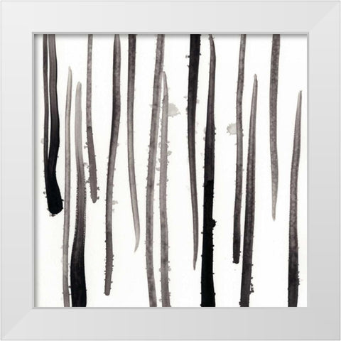 Monochrome Gestures V White Modern Wood Framed Art Print by Vess, June Erica