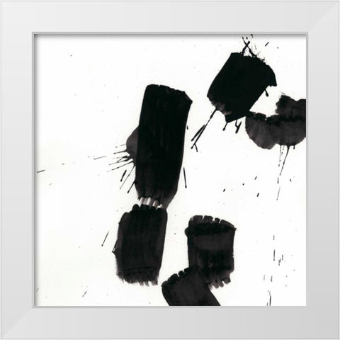 Monochrome Gestures VI White Modern Wood Framed Art Print by Vess, June Erica