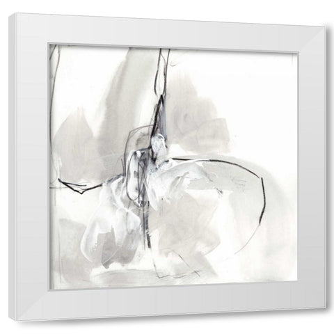 Monochrome Gestures VIII White Modern Wood Framed Art Print by Vess, June Erica