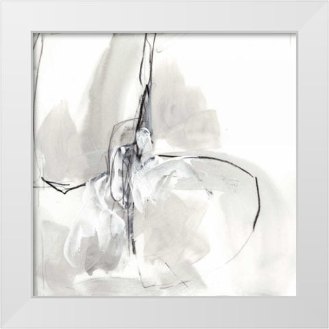 Monochrome Gestures VIII White Modern Wood Framed Art Print by Vess, June Erica