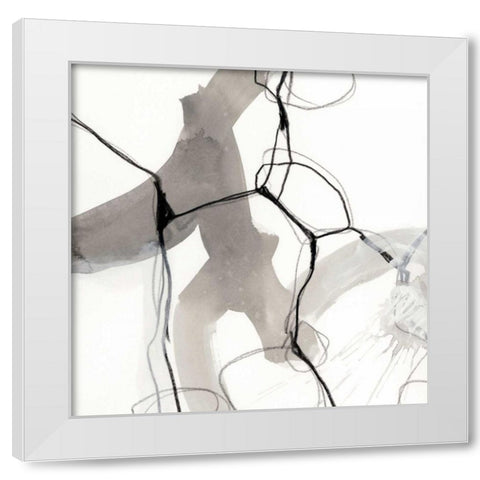 Modulate I White Modern Wood Framed Art Print by Vess, June Erica