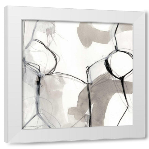 Modulate II White Modern Wood Framed Art Print by Vess, June Erica
