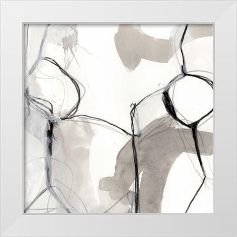Modulate II White Modern Wood Framed Art Print by Vess, June Erica