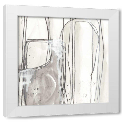 Abstract Logic I White Modern Wood Framed Art Print by Vess, June Erica