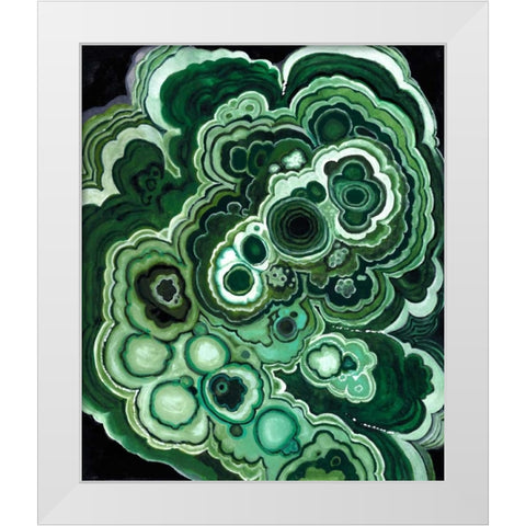 Malachite I White Modern Wood Framed Art Print by McCavitt, Naomi