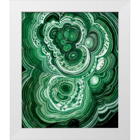 Malachite II White Modern Wood Framed Art Print by McCavitt, Naomi