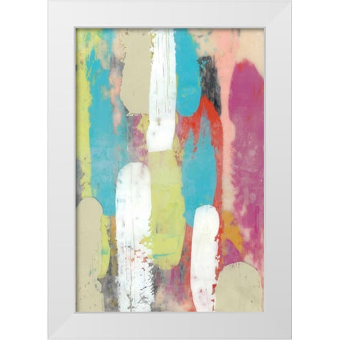 Swatch Layers I White Modern Wood Framed Art Print by Goldberger, Jennifer