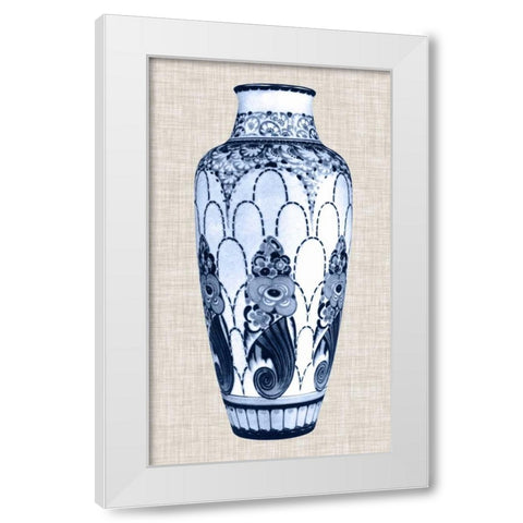 Blue and White Vase I White Modern Wood Framed Art Print by Unknown