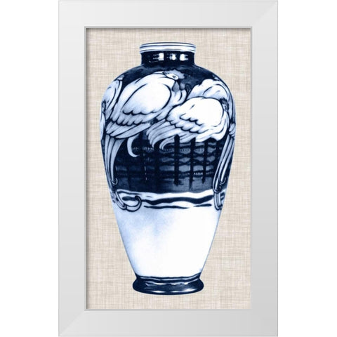 Blue and White Vase VI White Modern Wood Framed Art Print by Unknown