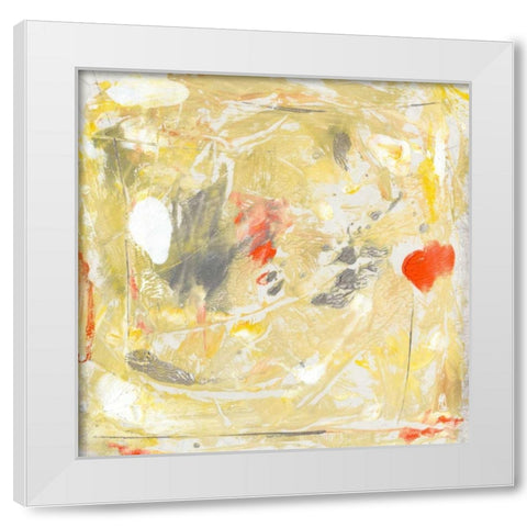 Lemon Jostle II White Modern Wood Framed Art Print by OToole, Tim