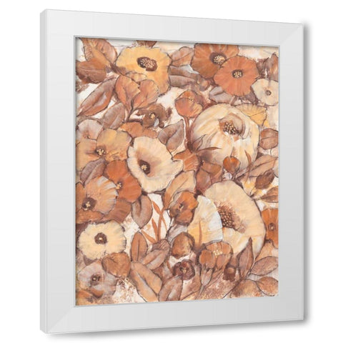 Umber Garden I White Modern Wood Framed Art Print by OToole, Tim