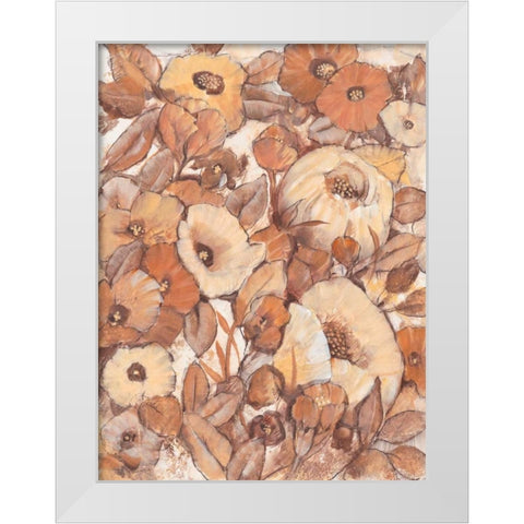 Umber Garden I White Modern Wood Framed Art Print by OToole, Tim