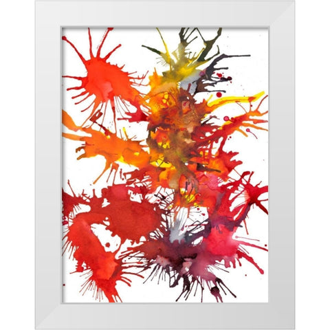 Fireworks Display I White Modern Wood Framed Art Print by Fuchs, Jodi
