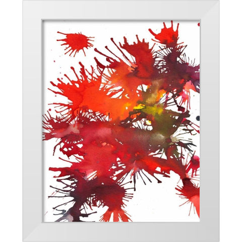 Fireworks Display II White Modern Wood Framed Art Print by Fuchs, Jodi
