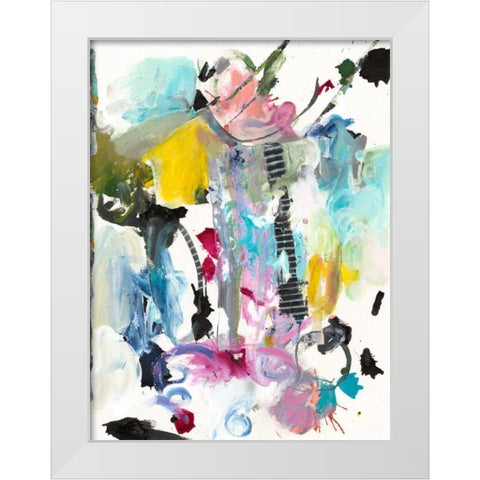 Symphony I White Modern Wood Framed Art Print by Fuchs, Jodi