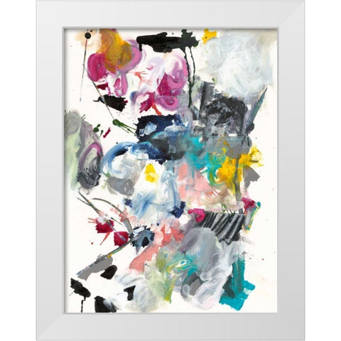 Symphony II White Modern Wood Framed Art Print by Fuchs, Jodi