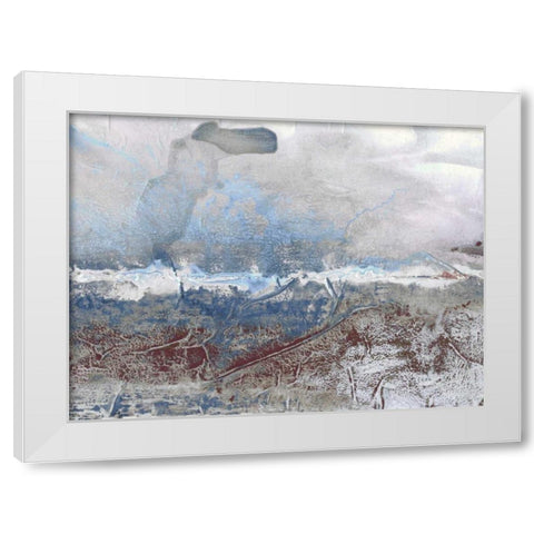 Horizon Spray III White Modern Wood Framed Art Print by Stramel, Renee W.