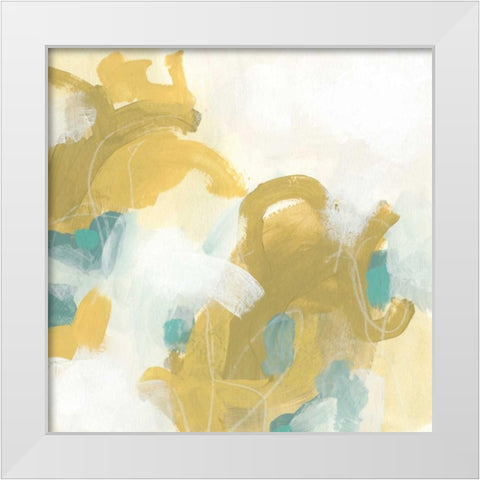 Pivot III White Modern Wood Framed Art Print by Vess, June Erica