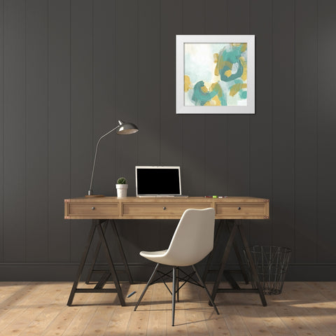 Pivot IV White Modern Wood Framed Art Print by Vess, June Erica
