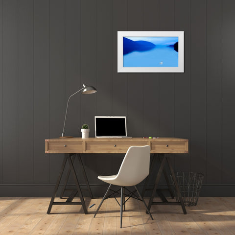 Scene on the Water IV White Modern Wood Framed Art Print by McLoughlin, James
