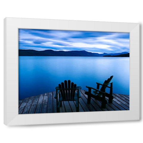 Scene on the Water V White Modern Wood Framed Art Print by McLoughlin, James
