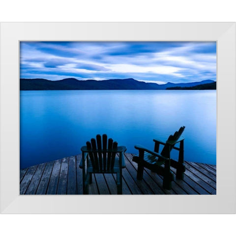 Scene on the Water V White Modern Wood Framed Art Print by McLoughlin, James