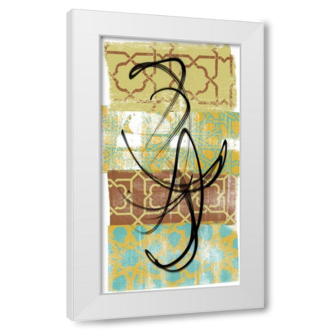 Rhythmic Motion I White Modern Wood Framed Art Print by Saunders, Alonzo