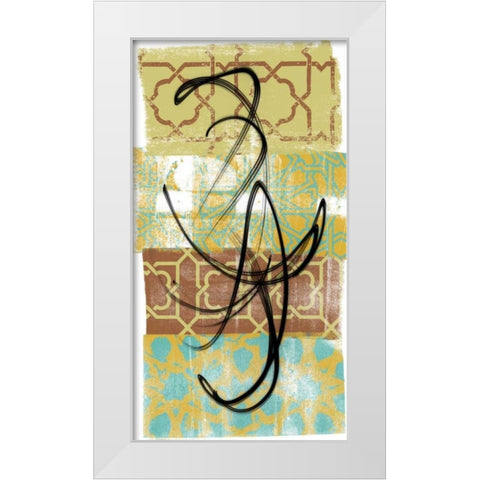 Rhythmic Motion I White Modern Wood Framed Art Print by Saunders, Alonzo